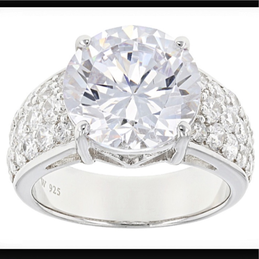 Bella Luce white zirconia/sterling silver ring